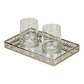 Finalcut 11 x 7 in. Nickel Plated Vanity Gallery Tray with Mirror - White FI51166